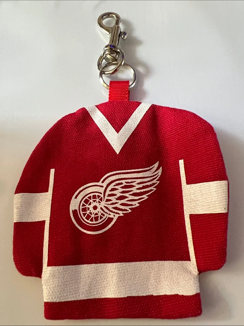 Detroit Red Wings Mini Jersey Keychain - Red & White